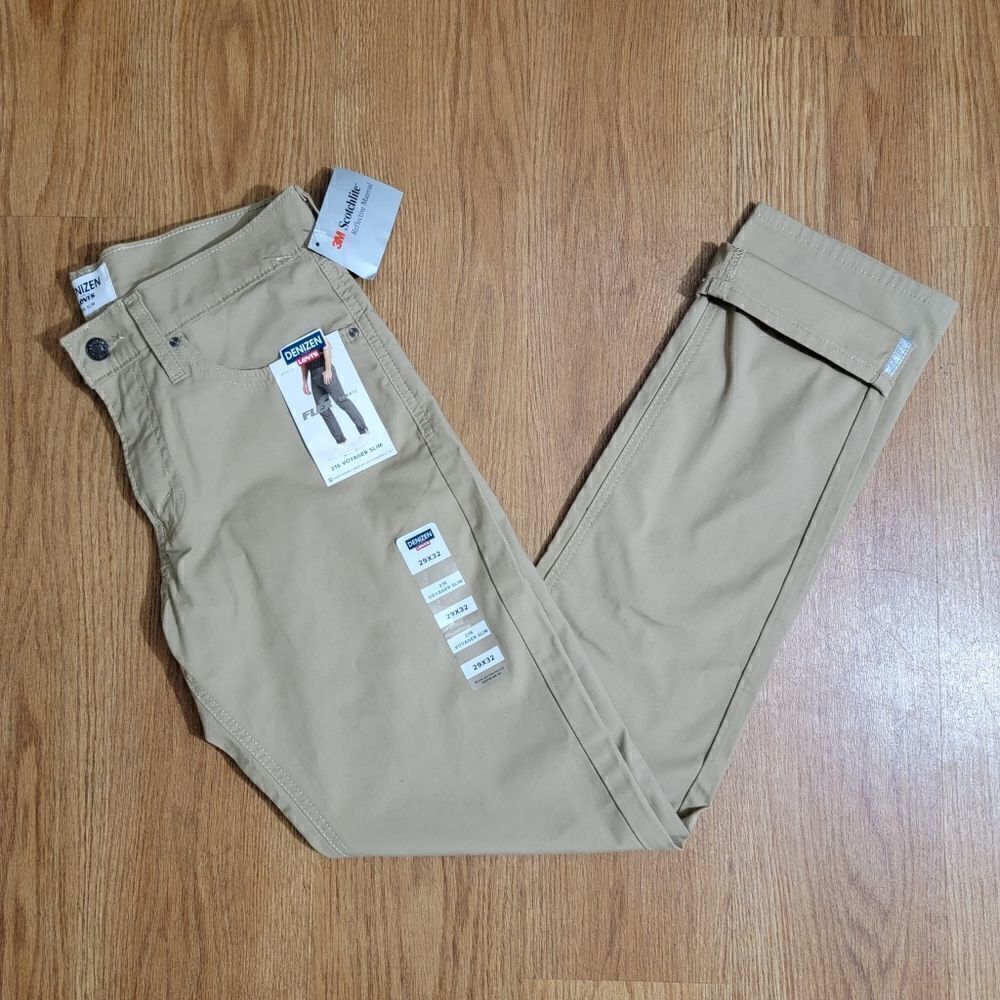 Levi's Denizen Men's Chino Kakhi Pants Size 29 X 32 3M Reflective Brand New